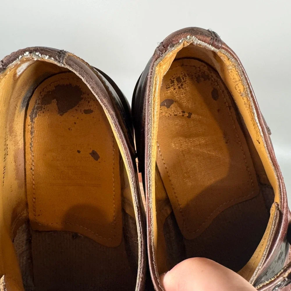 Dr. Martens 8496 Brown Leather Monk Strap Platform Shoes England UK 6 US 8